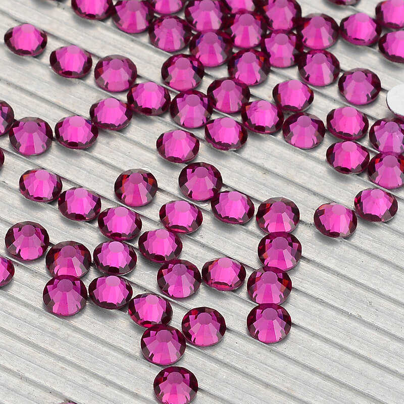 Nail Art Fuchsia - Fuchsia brillant SS3-SS50 verre cristal Non
