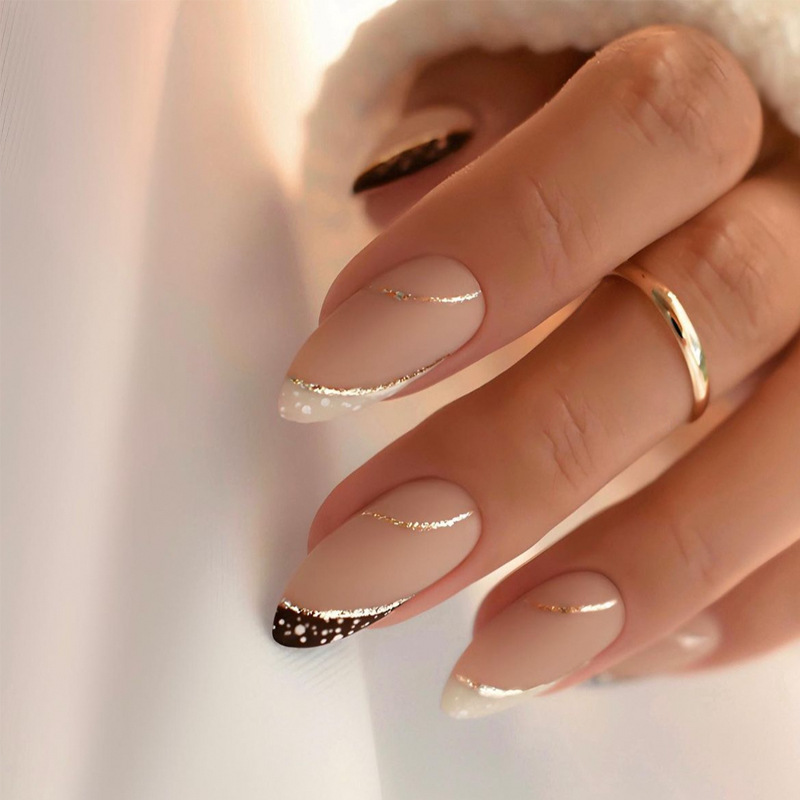 Nail Art Fake - Faux ongles portables de style français,