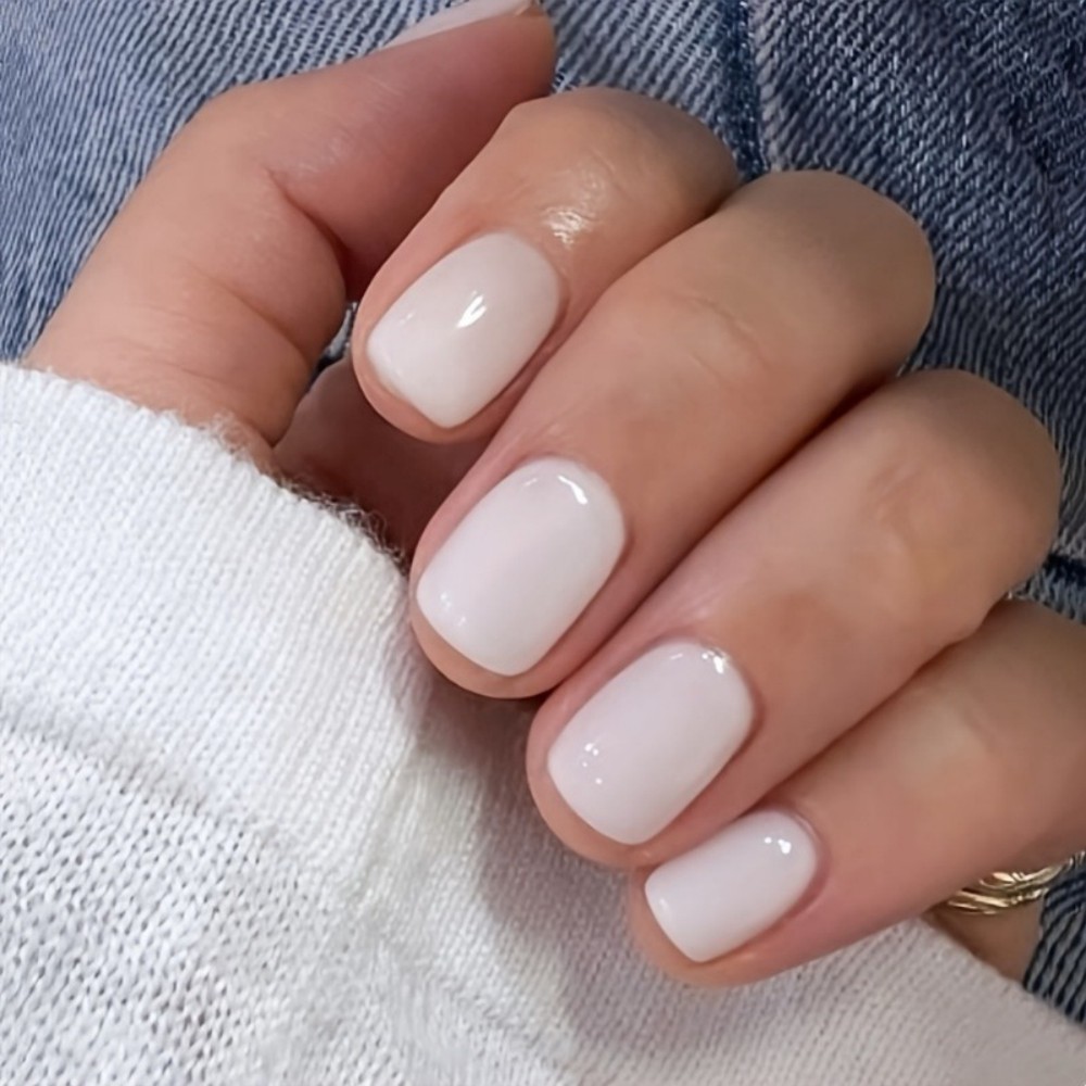 Press On Nail Set - 24 faux ongles à presser blanc