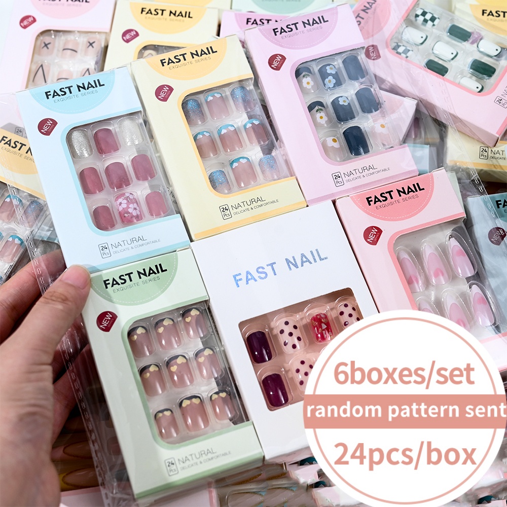 6 Boîtes/Ensemble Faux Ongles  - Press On Nail Set avis et prix