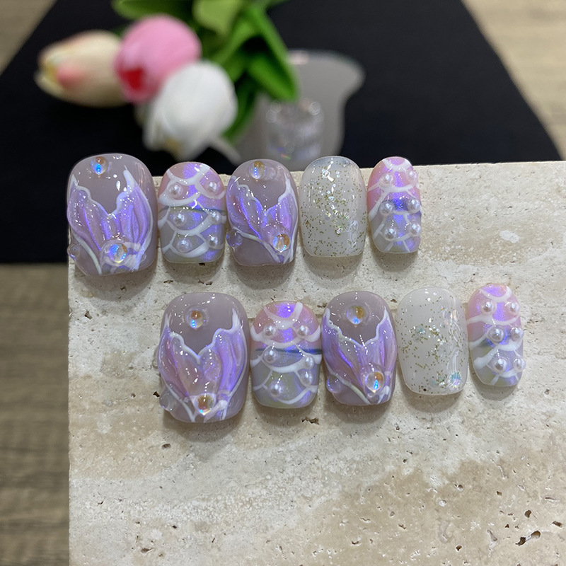 10 faux ongles papillon fleuri - Nail Art Fake avis et prix