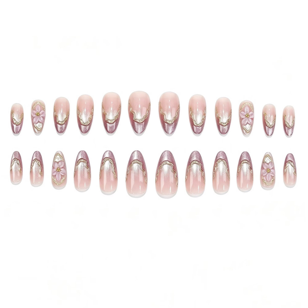 Faux ongles 3D à motifs florau - Press On Nail Set avis et prix