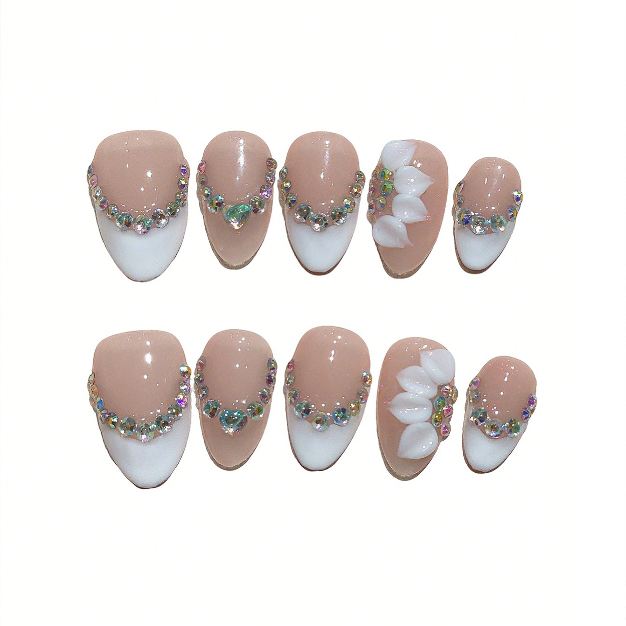 Kit de 10 faux ongles courts e - Press On Nail Set avis et prix