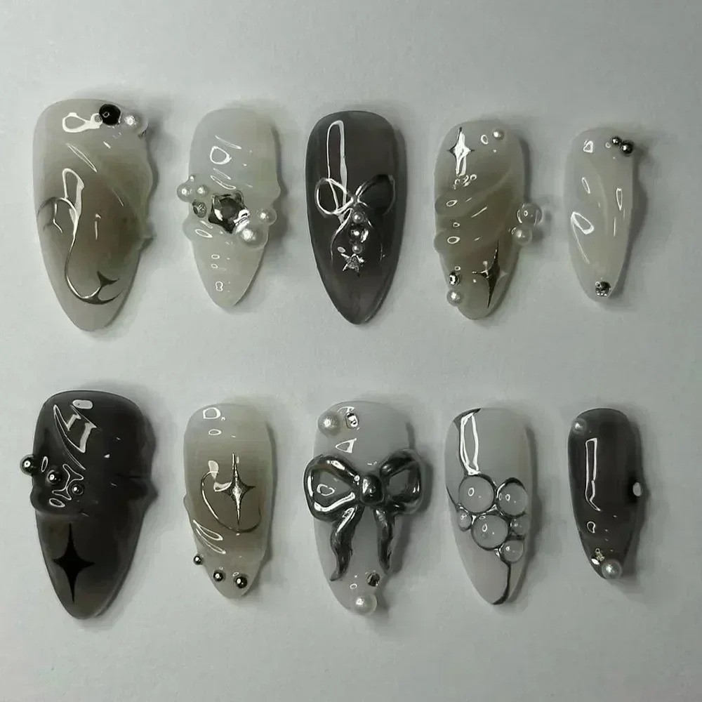24 faux ongles adhésifs amande - Press On Nail Set avis et prix