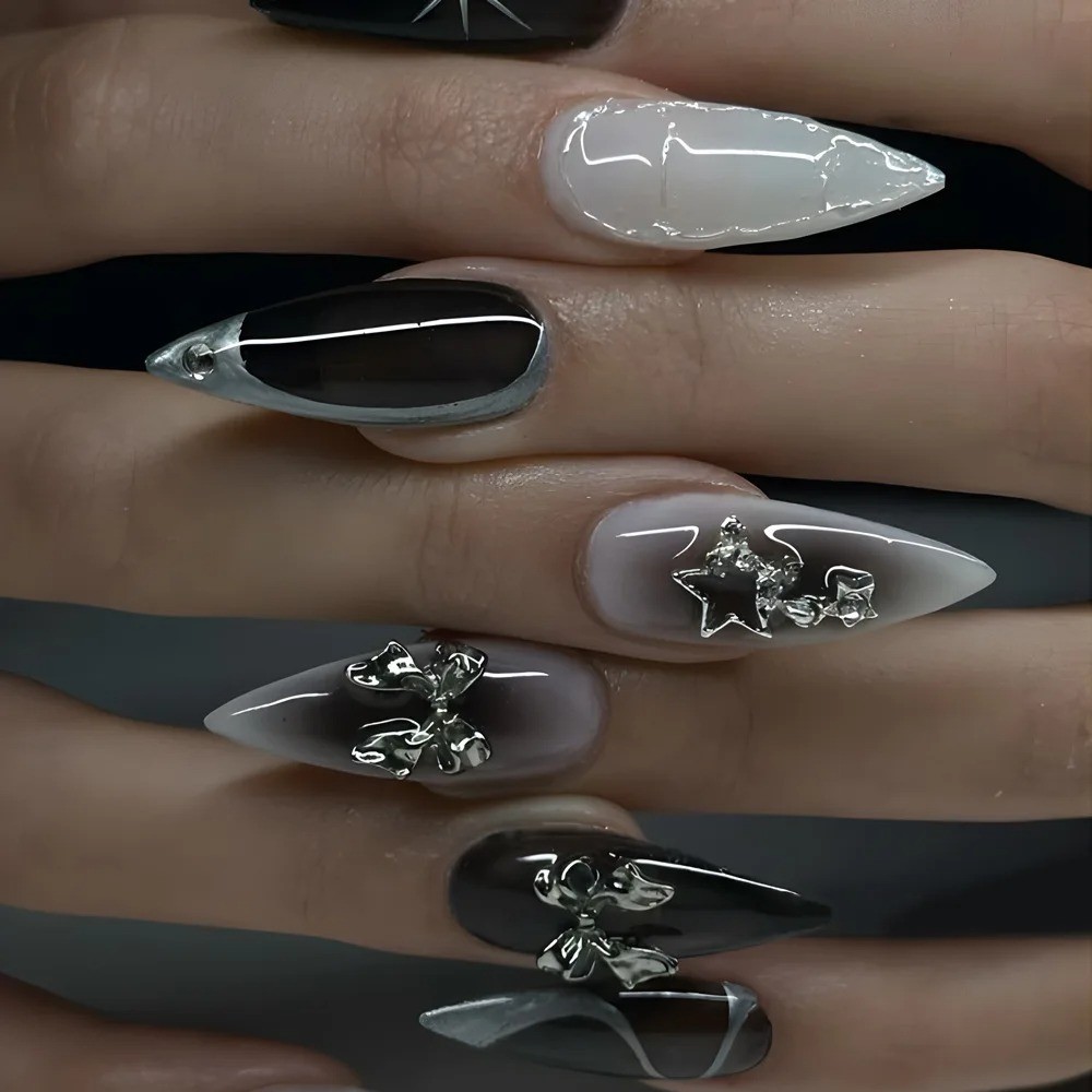 24 faux ongles adhésifs amande - Press On Nail Set avis et prix