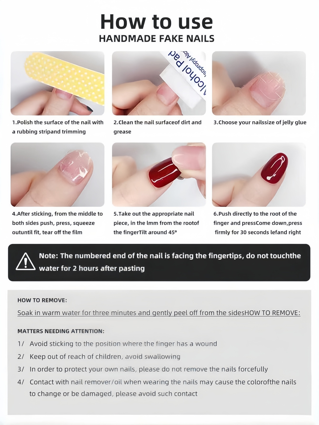 10 pièces de faux ongles en fo - Nail Art Fake avis et prix