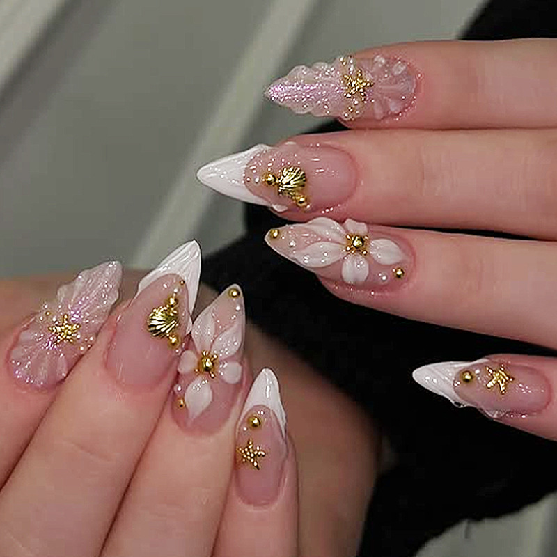 24 faux ongles amande prêts à  - Press On Nail Set avis et prix