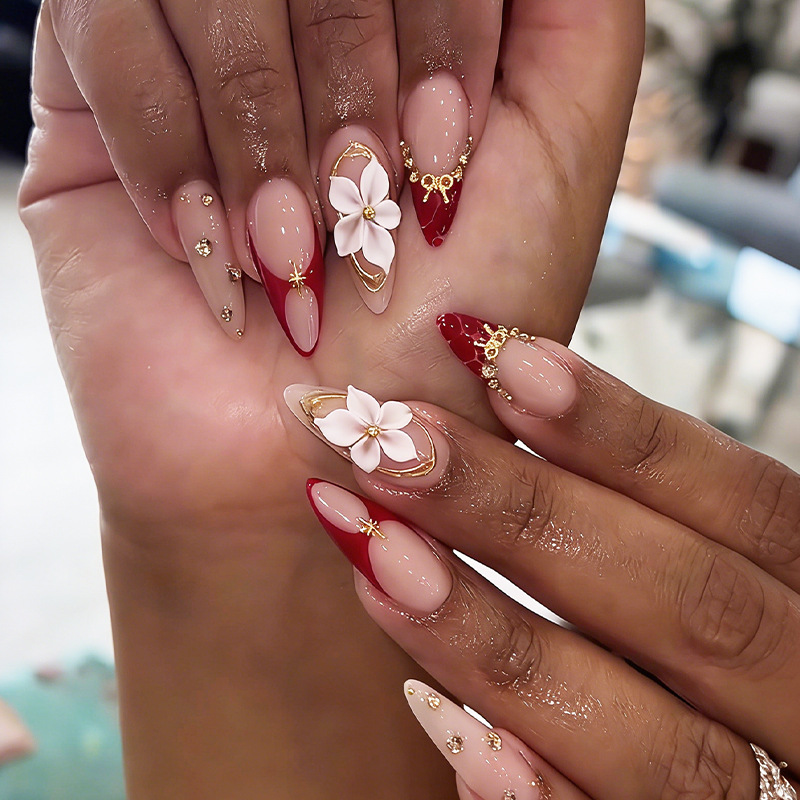 24 faux ongles amande prêts à  - Press On Nail Set avis et prix