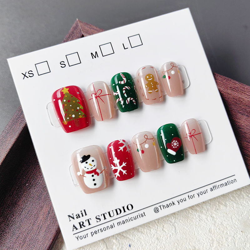 10 pièces noël demi à la main  - Nail Art Fake avis et prix