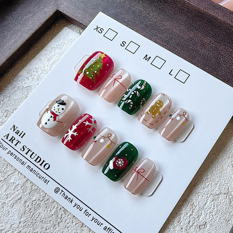 10 pièces noël demi à la main  - Nail Art Fake avis et prix