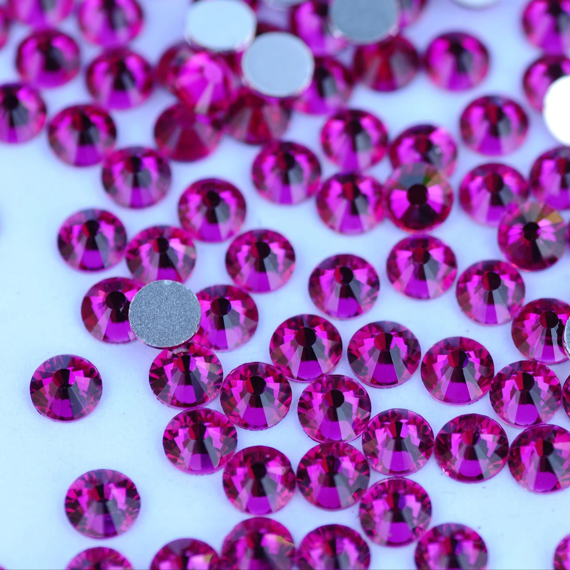 Strass à dos plat 5A fuchsia v - Nail Art Fuchsia avis et prix
