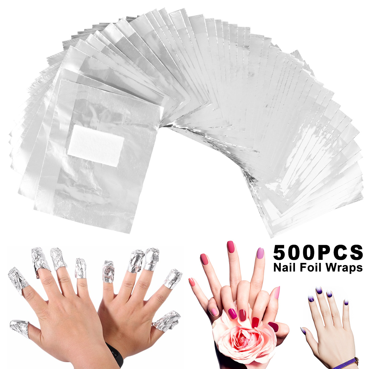 500/1000 pièces feuille d'alum - Nail Art Remover avis et prix